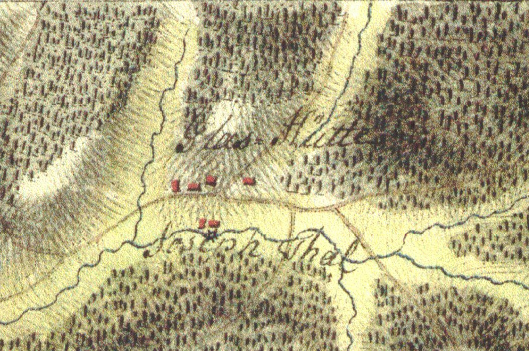 Bild Nr. 1 – Neu Josefsthal auf der Karte der 1. Militärkartografie 1764 – 1768
